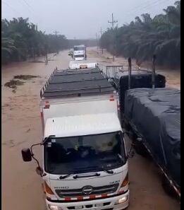 Inundaciones en Parrita. Captura de pantalla.