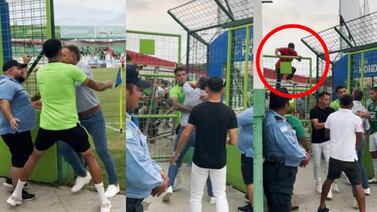 Técnico argentino perdió el control ante las críticas y se le fue encima a los aficionados