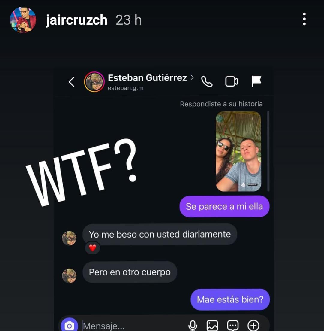 Jair Cruz mostró el raro comentario que le hizo su yerno.
