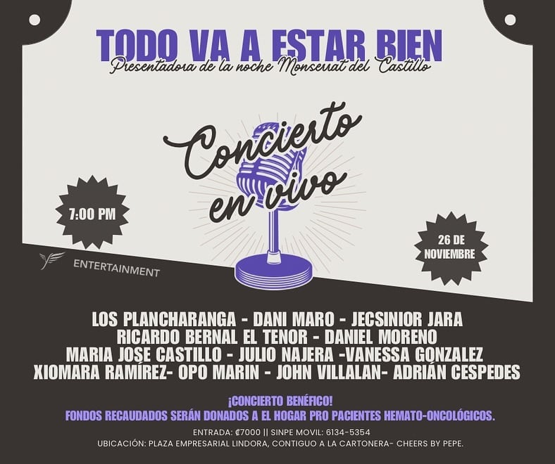 Concierto "Todo va estar bien" en honor a Ángel Rafael será este martes 26 de noviembre.