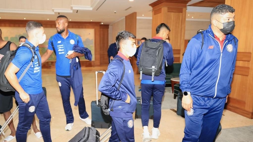 La Selección llegó a Corea a eso de las 4:30 de la mañana del miércoles. Prensa Fedefútbol.