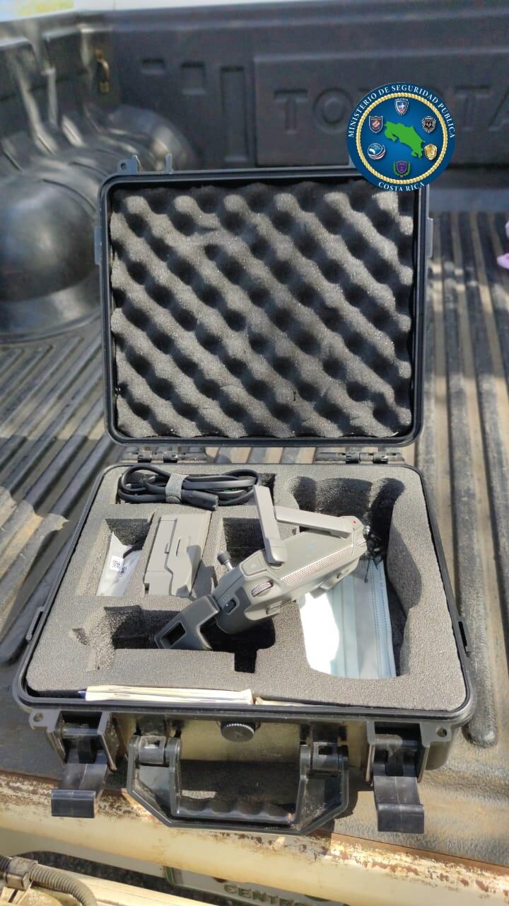 Dron usado para intentar introducir marihuana y celulares a cárcel de San Carlos. Foto MSP.