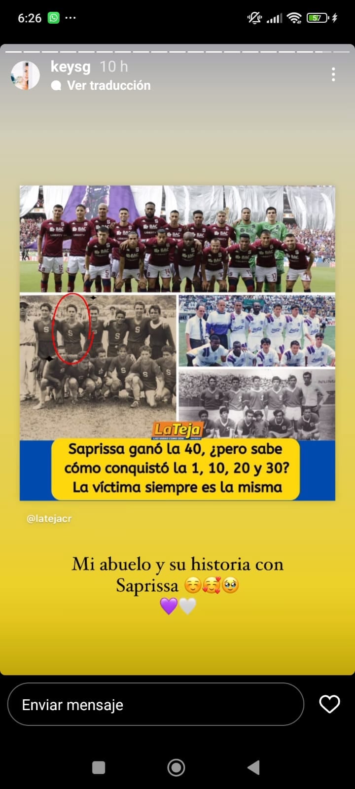 Keyla Sánchez sobre su abuelo