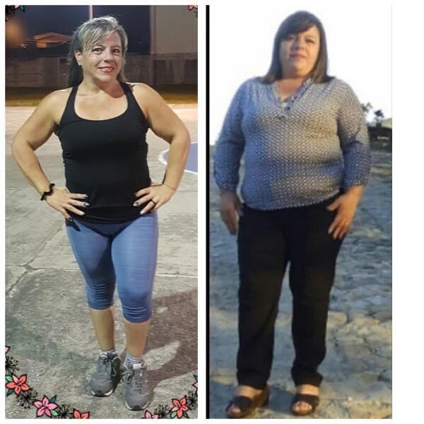 gente bajó de peso con ejercicio. Sibia Harrison y Gaudy Camacho