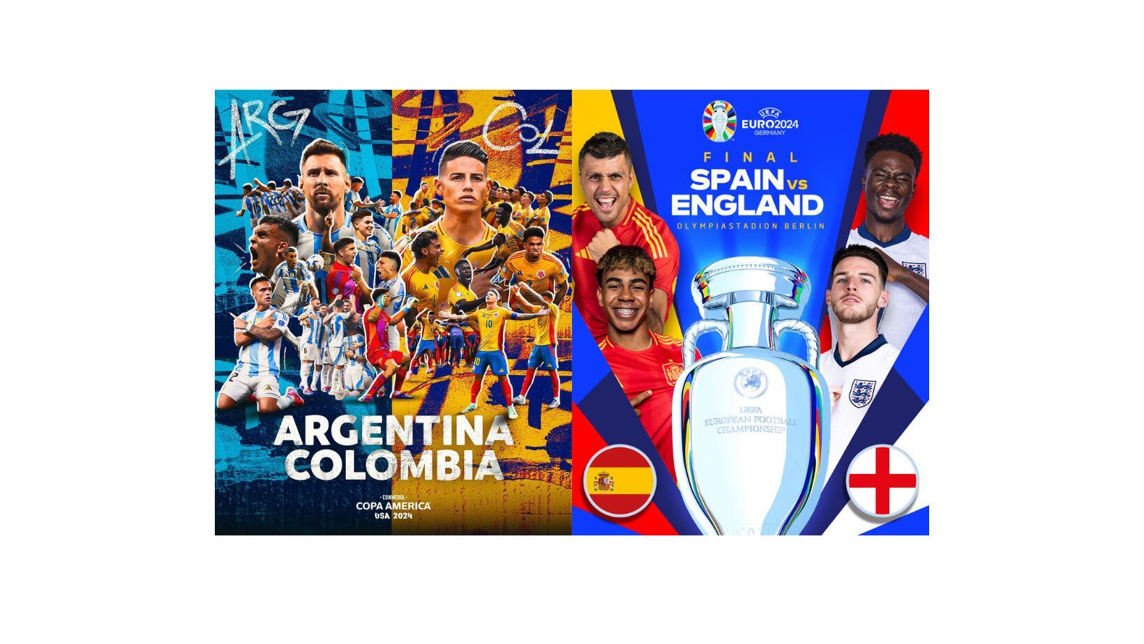 Finales de la Copa América y Eurocopa se jugarán este fin de semana