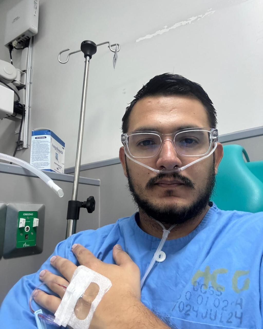 El diputado David Segura, del PNR, se encuentra bajo tratamiento médico en el Hospital Calderón Guardia, tras presentar problemas respiratorios. Foto: Facebook David Segura