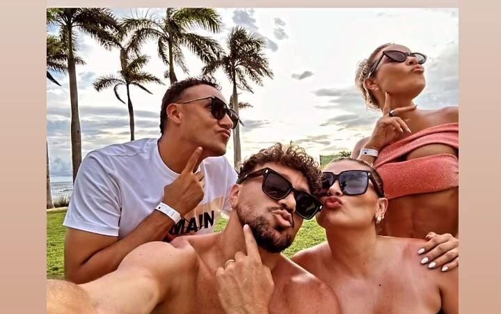 Keylor Navas, Andrea Salas Christian Bolaños y Jazmín Salas