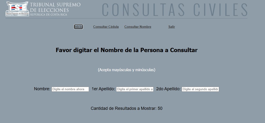 Consultas Civiles de TSE