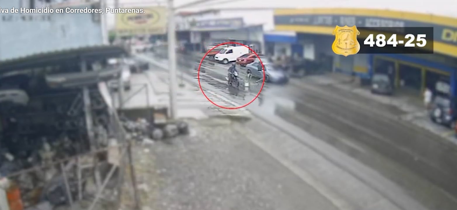 El fallido ataque fue grabado por una cámara de seguridad. Foto OIJ.