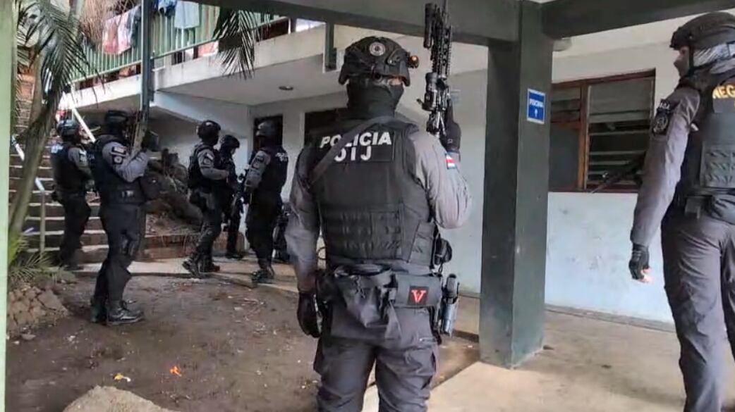 Operativo para detener a banda Los Orientales. Foto OIJ.