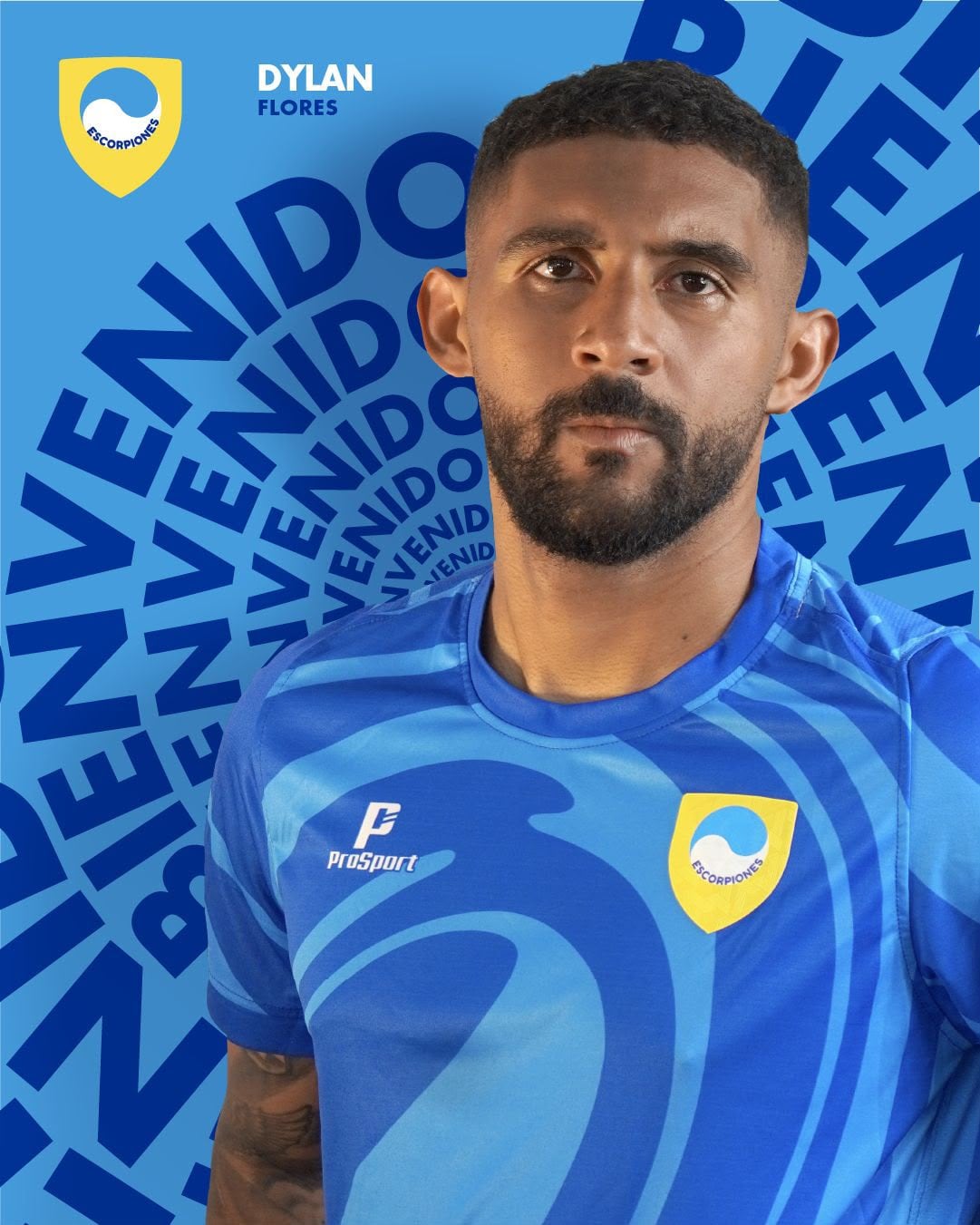 Dylan Flores fue presentado finalmente con Escorpiones de Belén.