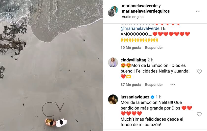 Lussania Víquez reaccionó con un efusivo mensaje de felicitación a Marianela Valverde luego de que la expresentadora de Repretel confirmó este jueves que será mamá.