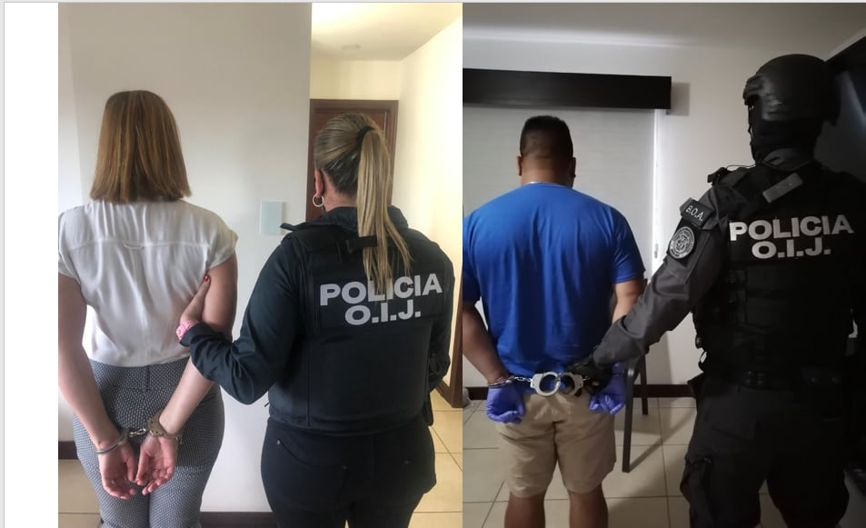 Allanamientos para detención de pareja sospechosa de legitimación de capitales. Foto OIJ.