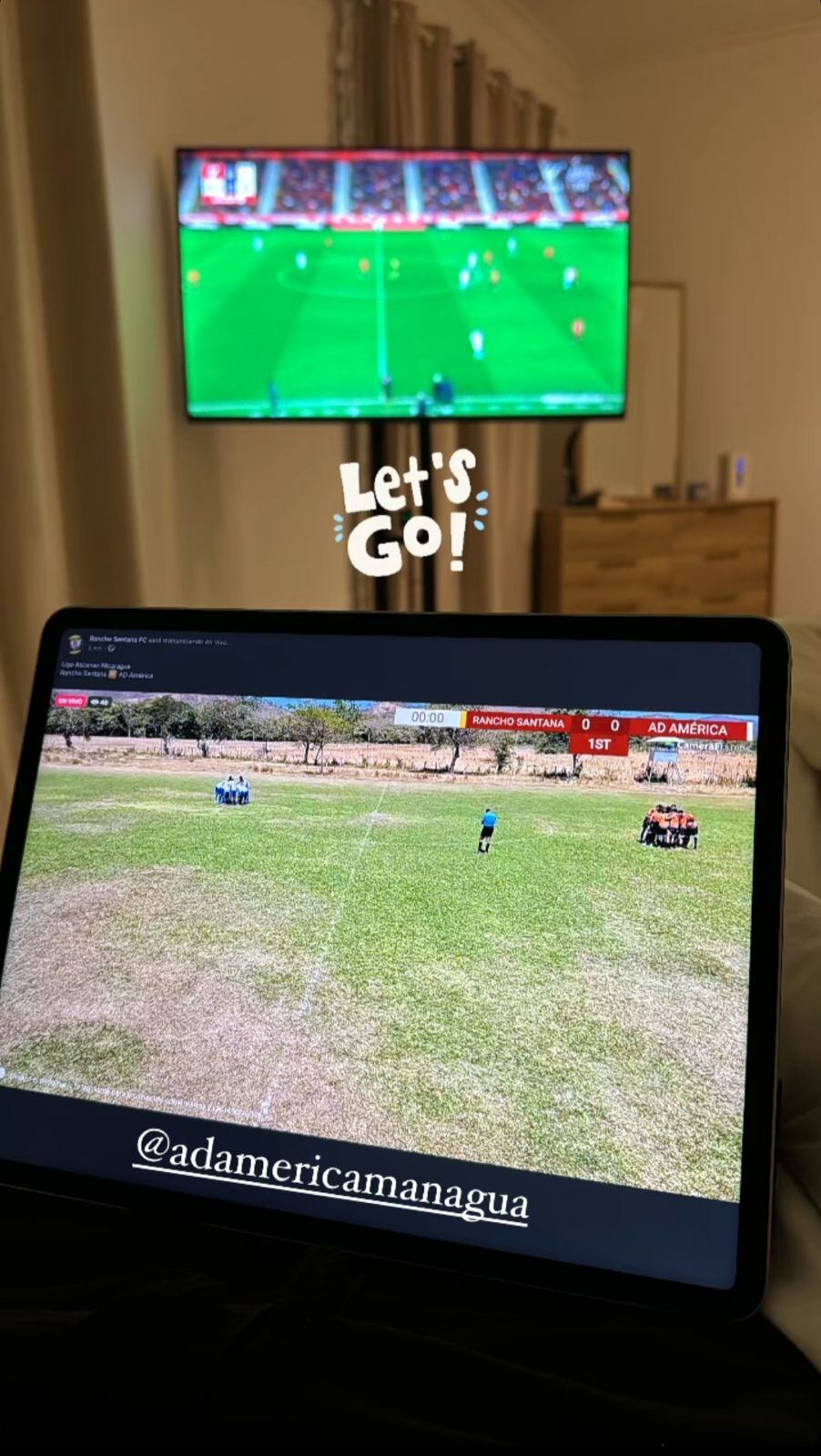 Óscar Duarte pese a la distancia no se pierde nada de su equipo el América Managua.