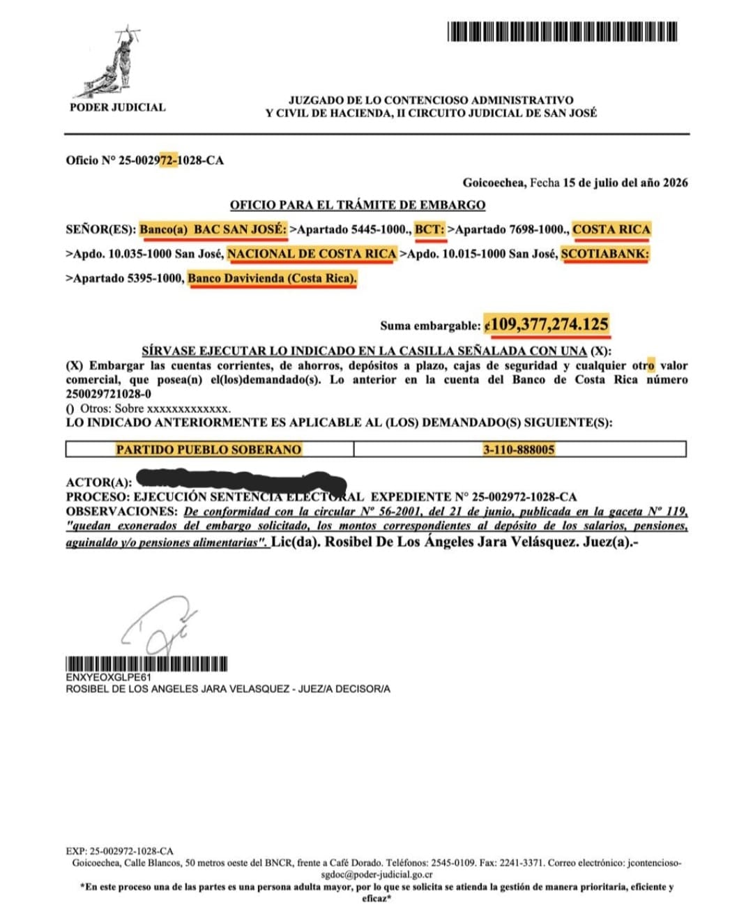 Embargo PPSO