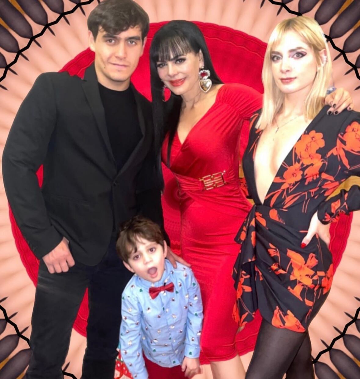 Maribel Guardia y su familia