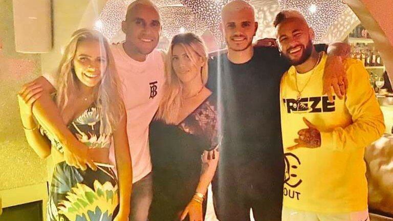 Keylor Navas y Andrea Salas de vacaciones en Ibiza con Mauro Icardi, Wanda Nara y Neymar