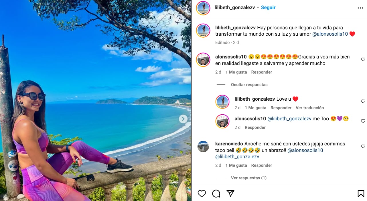 No hay duda de que Alonso Solís y su atractiva novia, la porteña Lilibeth González, están pasando por el mejor momento de sus vidas sentimentales.