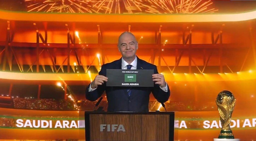 Arabia Saudita será la sede del Mundial del 2034. Foto tomada de X.