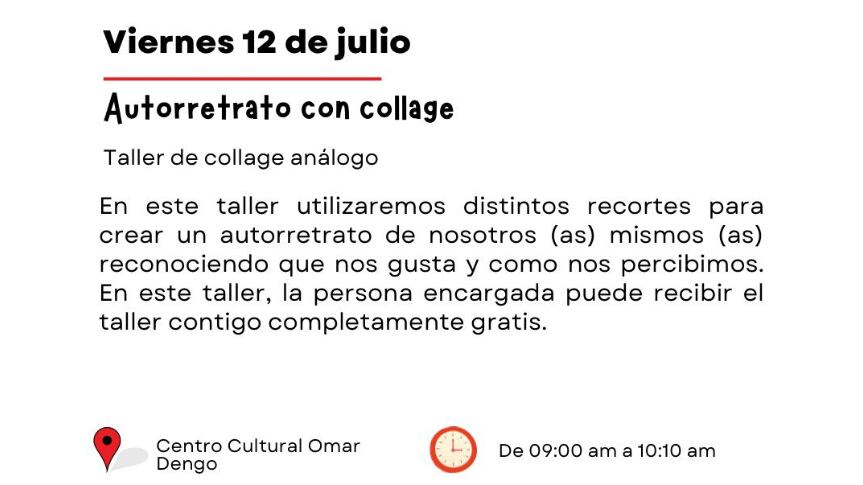 Los talleres tienen un valor de 5.000 colones por persona y se incluyen los materiales.