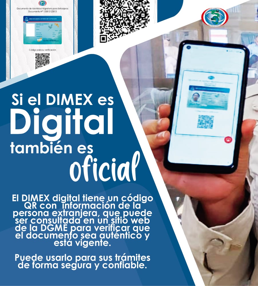 Migración le puede dar a un extranjero un DIMEX físico o uno digital, los dos valen exactamente igual