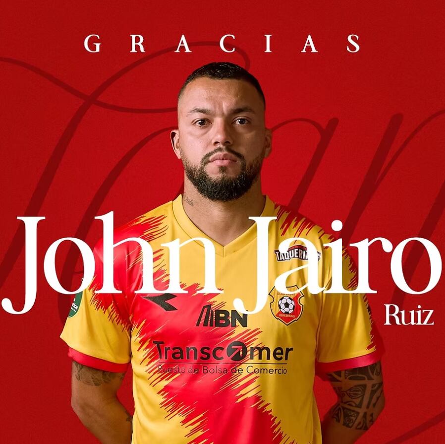 John Jairo Ruiz no continuará en el Herediano. Prensa CSH.