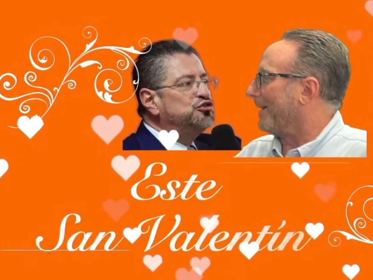 Eli Feinzaig celebró con mucha comedia el Día de San Valentín junto a Rodrigo Chaves.