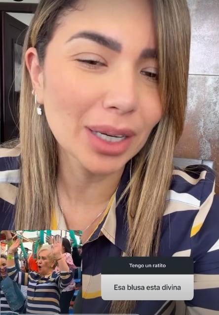 Melissa Durán contó que esa blusa era de su suegra y es parte de sus cosas que se dejó.