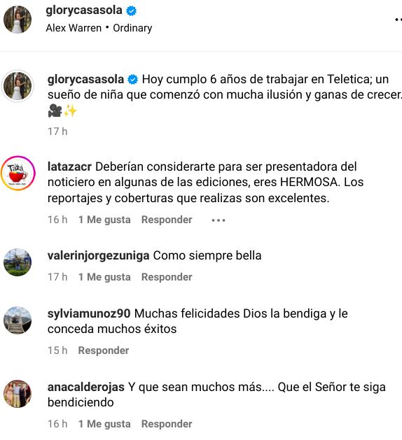 Gloriana Casasola celebró este viernes un gran momento de su vida y lo hizo con un mensaje que compartió en redes.
