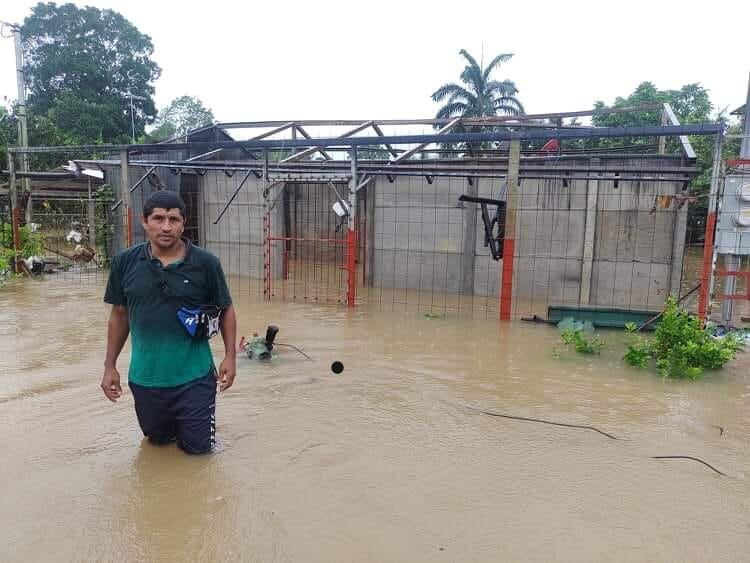 Afectaciones por inundaciones en Sarapiquí. Foto Reyner Montero.