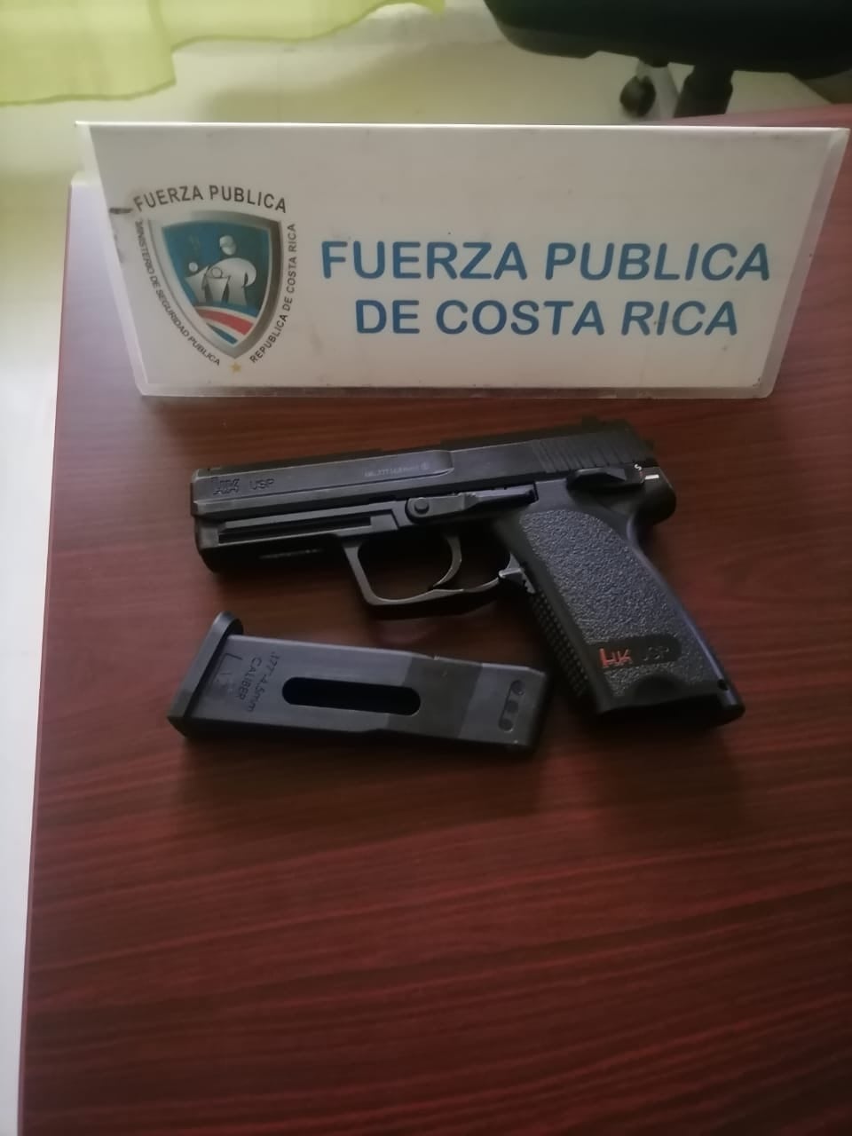 Las autoridades informaron que la pistola de balines será destruida. Foto MSP.