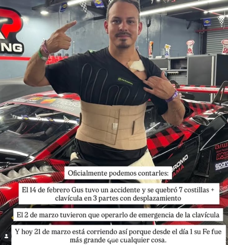 Gustavo Ortega, piloto de carreras, y su pareja Michelle Naranjo