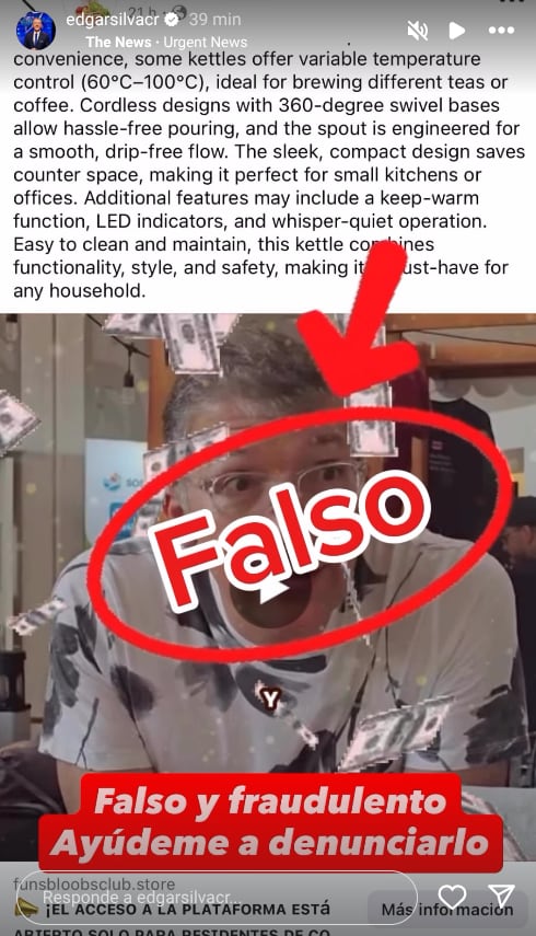 Édgar Silva es víctima de horrible situación y pega el grito al cielo