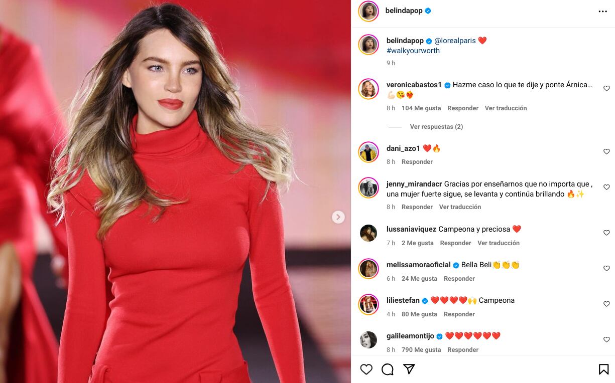 Belinda, cantante mexicana.