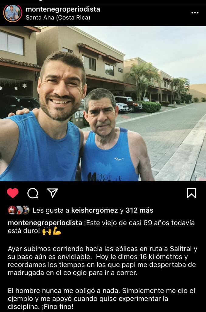 José Alberto Montenegro y su papá