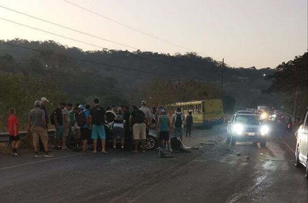 El mortal choque ocurrió la mañana de este sábado en Caldera. Foto cortesía.
