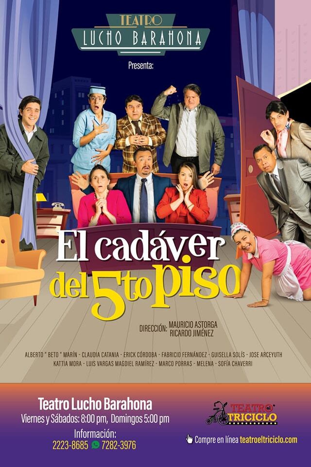 En “El cadáver del 5to piso” se presenta los viernes, sábados y domingos en el Teatro Lucho Barahona. Facebook.
