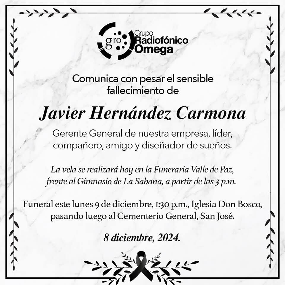 Javier Hernández Carmona, dueño de radio Omega