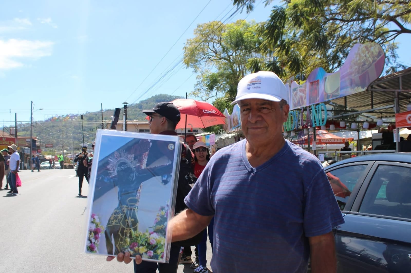 Peregrinación del Santo Cristo de Esquipulas de la Catedral al Santuario Nacional, en Alajuelita