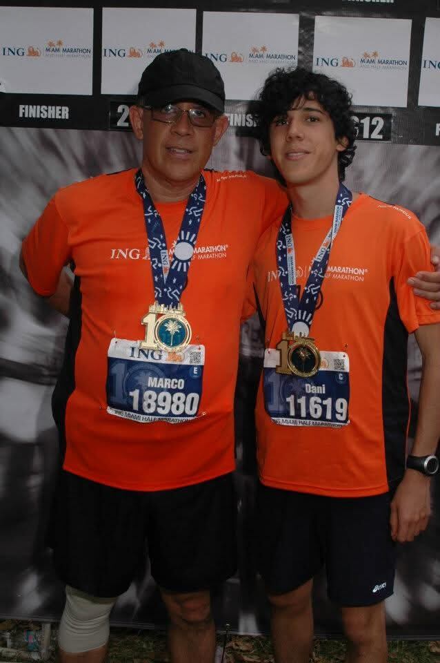 Daniel Johanning y su padre, don Marco comparten algo más que la sangre y es el amor por el deporte. Cortesía.