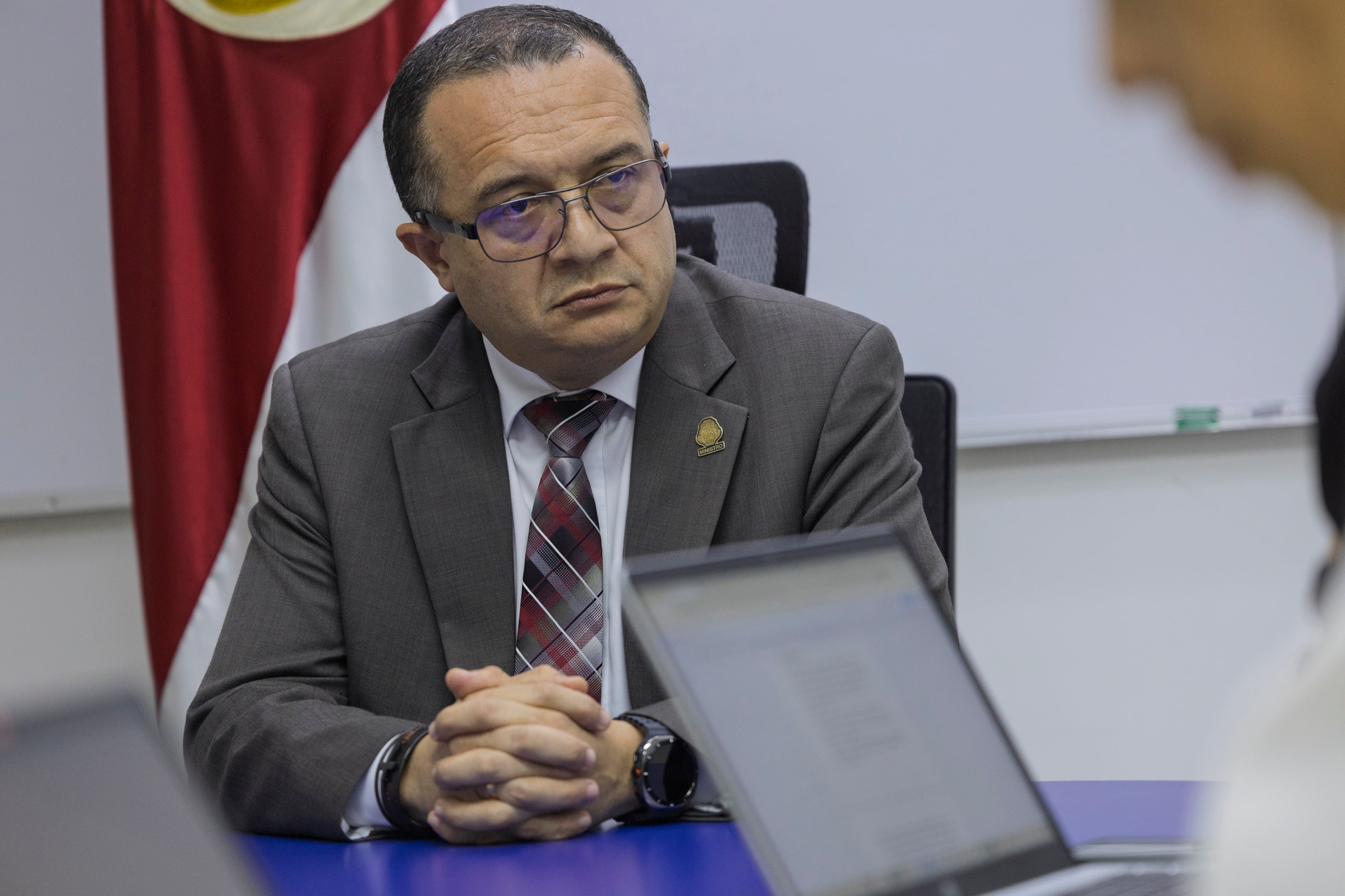 17/07/2026, San José, Barrio Cordoba, Ministerio de Seguridad, entrevista con Gerald Campos, ministro de seguridad.
