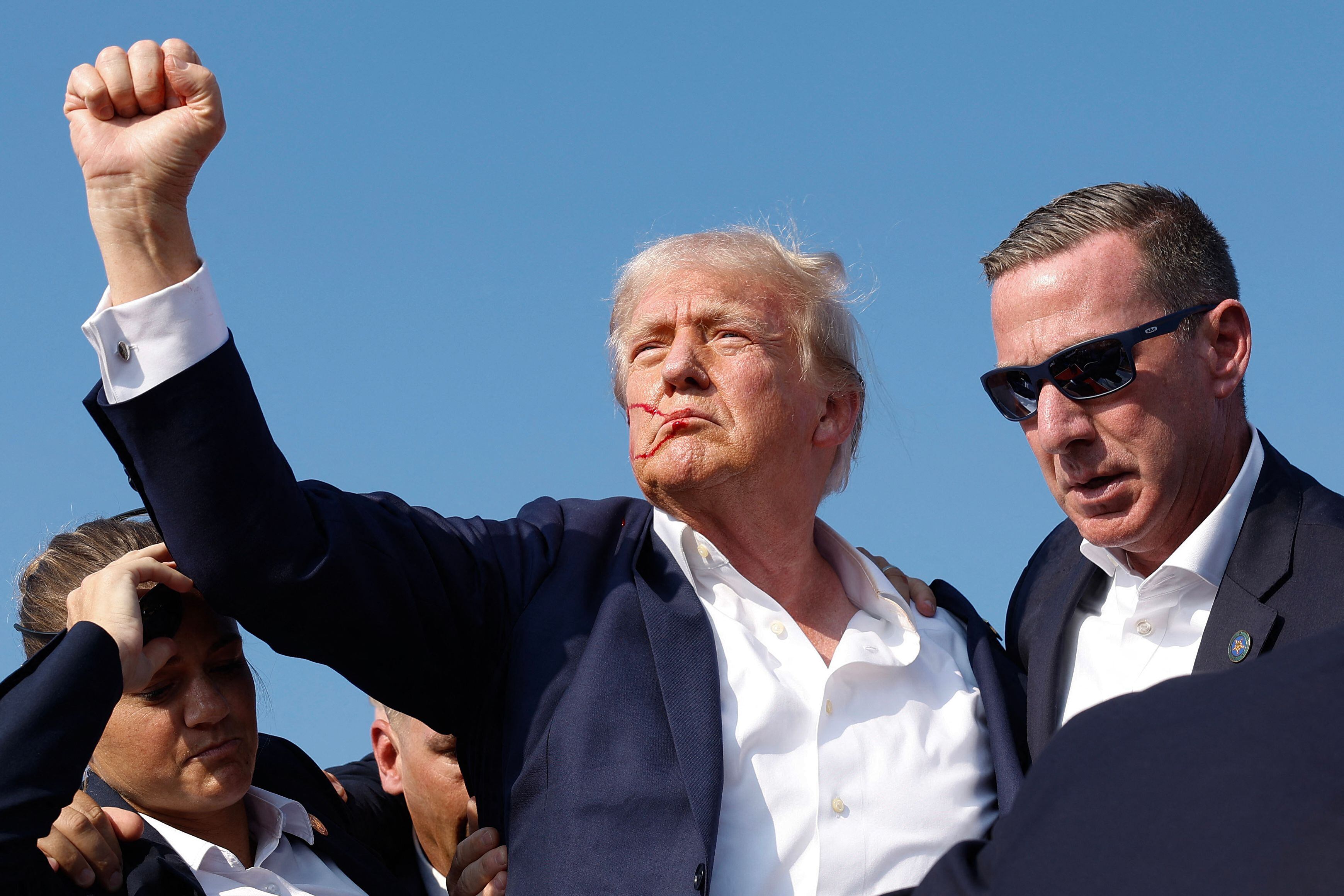 Donald Trumpo, candidato republicano para las elecciones presidenciales de este año en Estados Unidos, prometió seguir "peleando" para líderar otra vez desde la Casa Blanca. Foto: AFP
