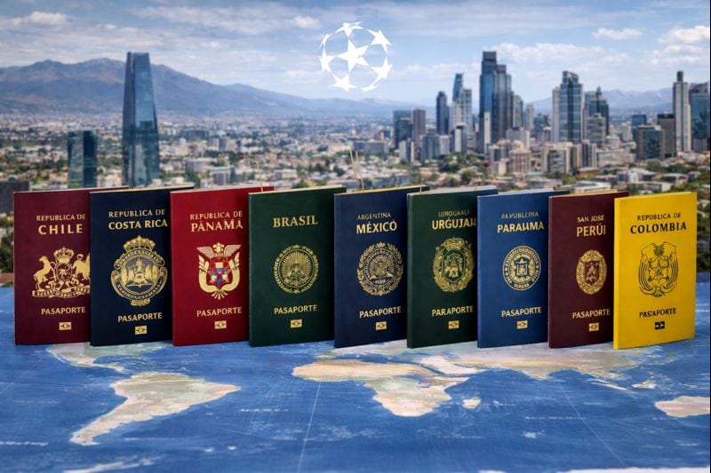 Chile lidera el ranking de pasaportes en América Latina.