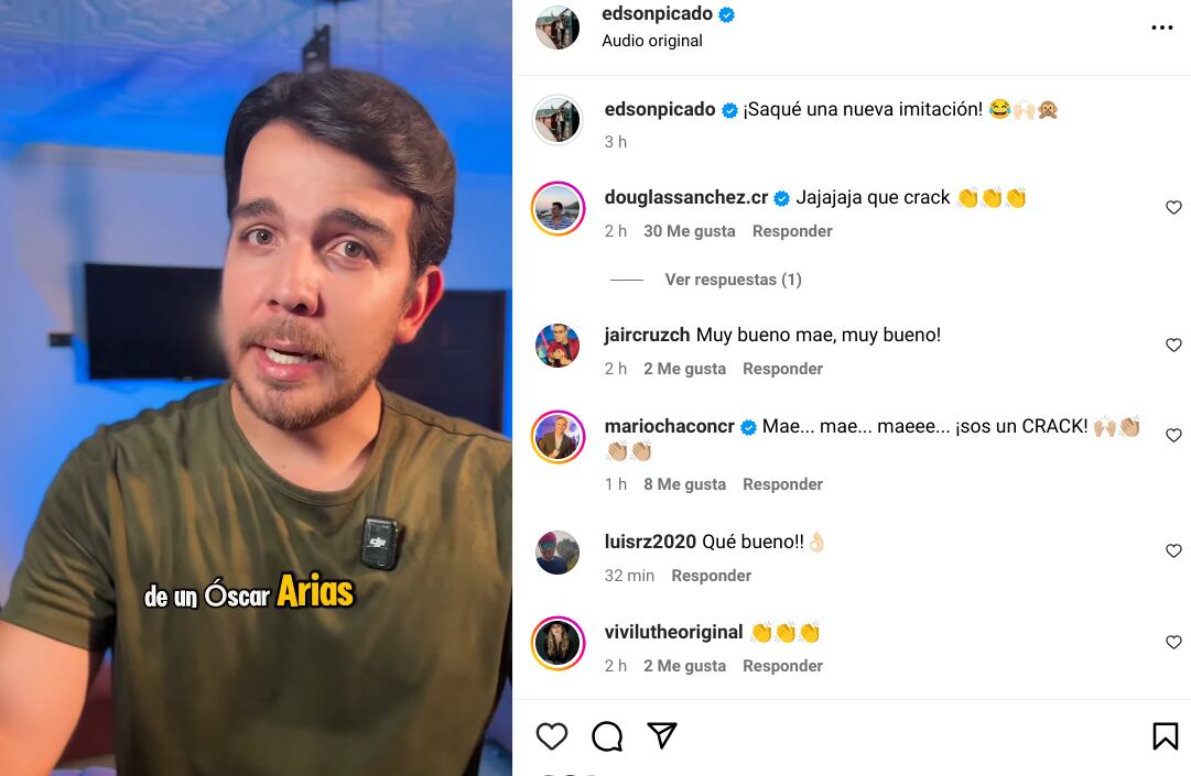 Un conocido periodista de la televisión costarricense inspiró la nueva imitación de Edson Picado, integrante de Pelando el ojo y de Repretel.