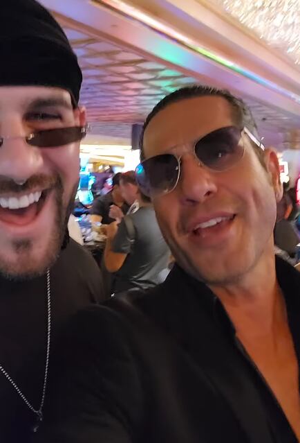 Bryan Ganoza y el actor colombiano Gregorio Pernia.