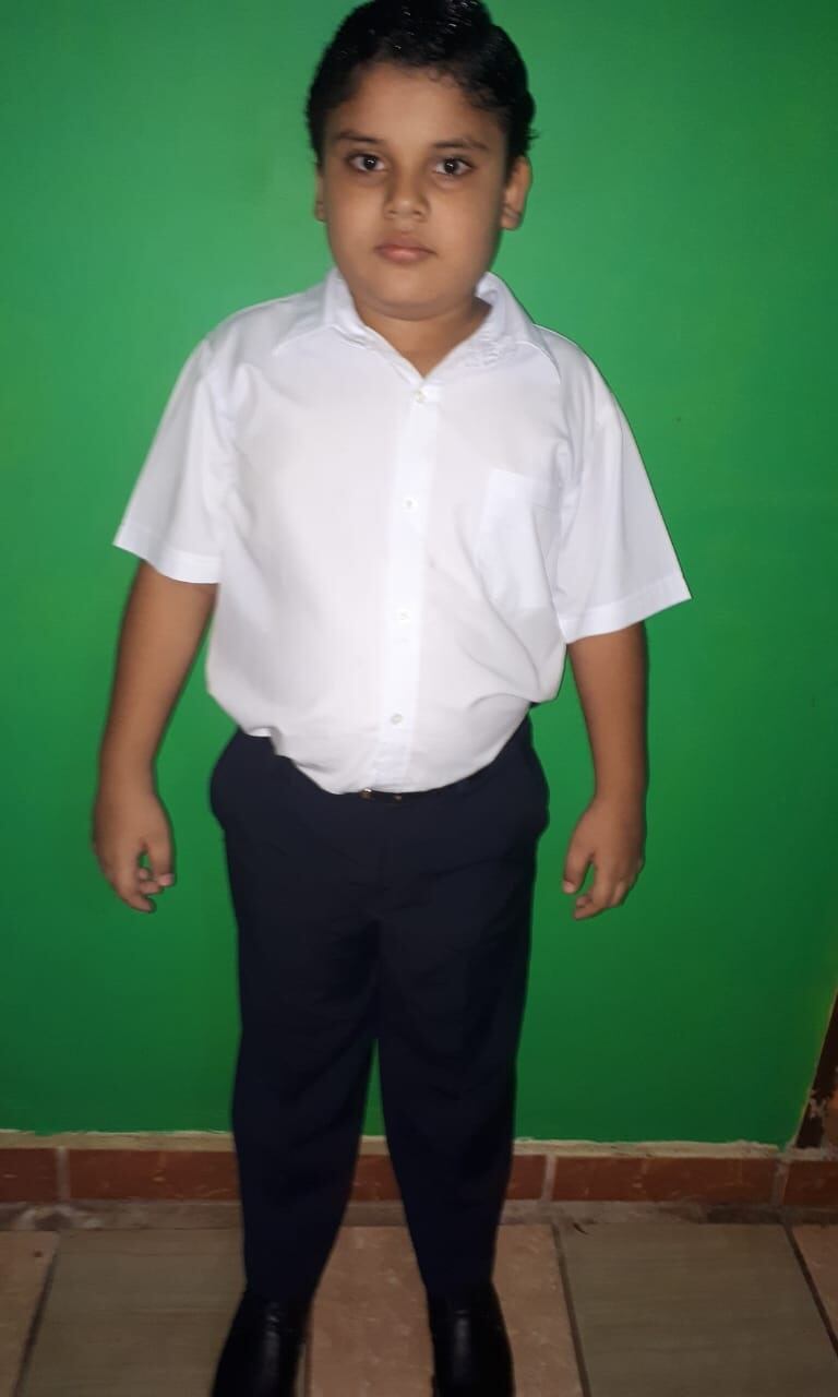 Albert Alejandro Solera, entró a cuarto grado este 2020 después del ataque de un chancho salvaje