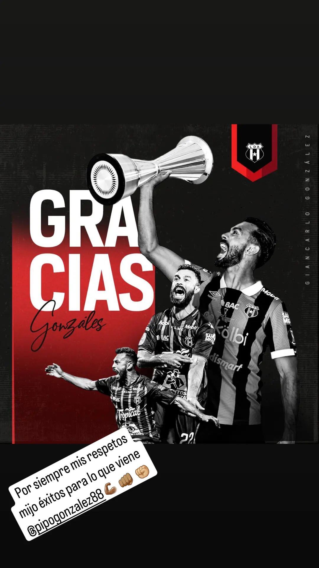 De esta forma Waylon Francis se expresó por la salida de Giancarlo González.