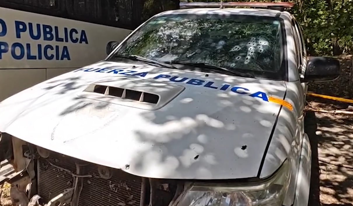 Policía atacado a balazos Guanacaste.