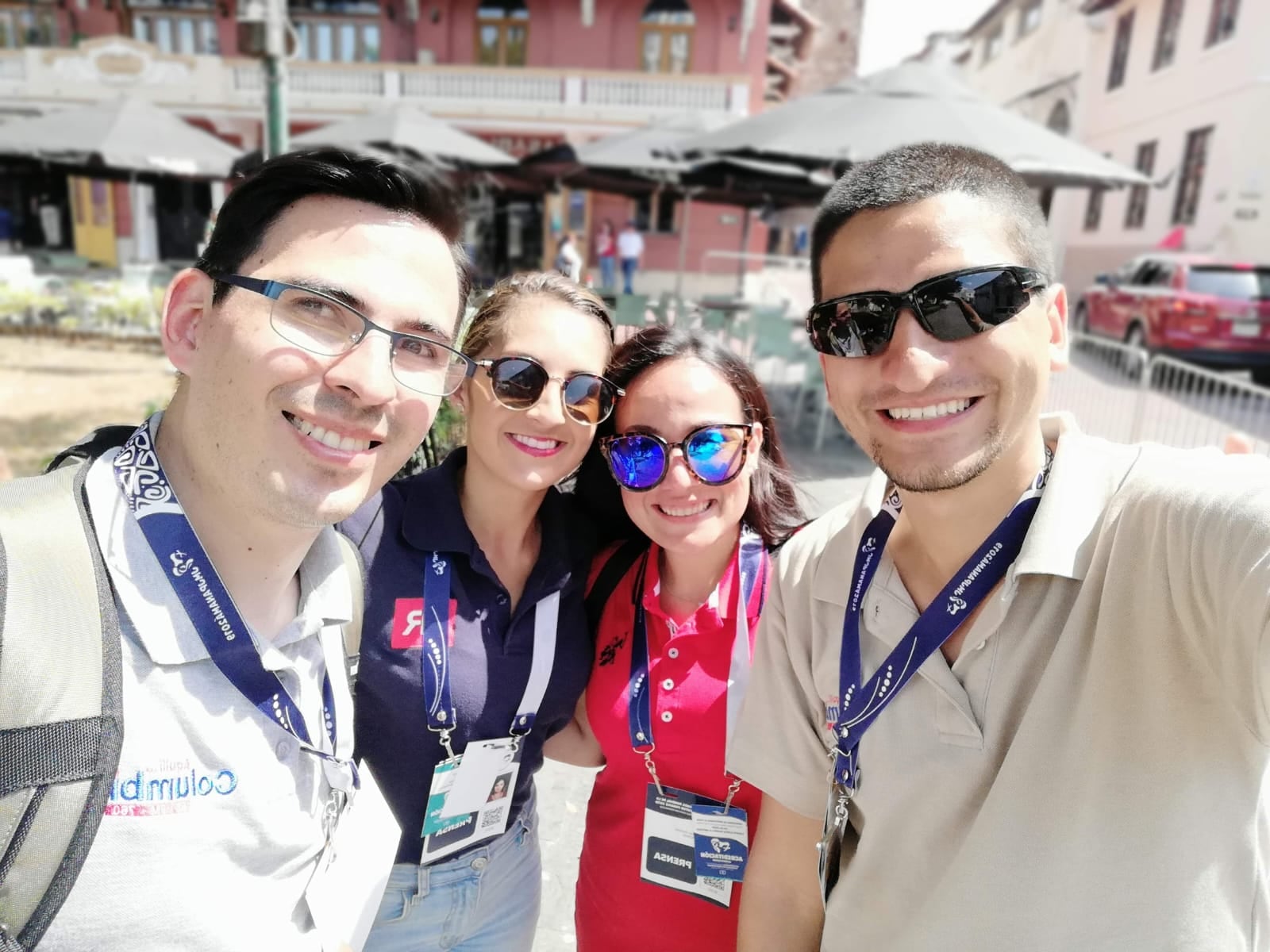 Andrés Ramírez, periodista de Noticias Repretel, en su cobertura de la visita del papa Francisco a Panamá en el 2019.