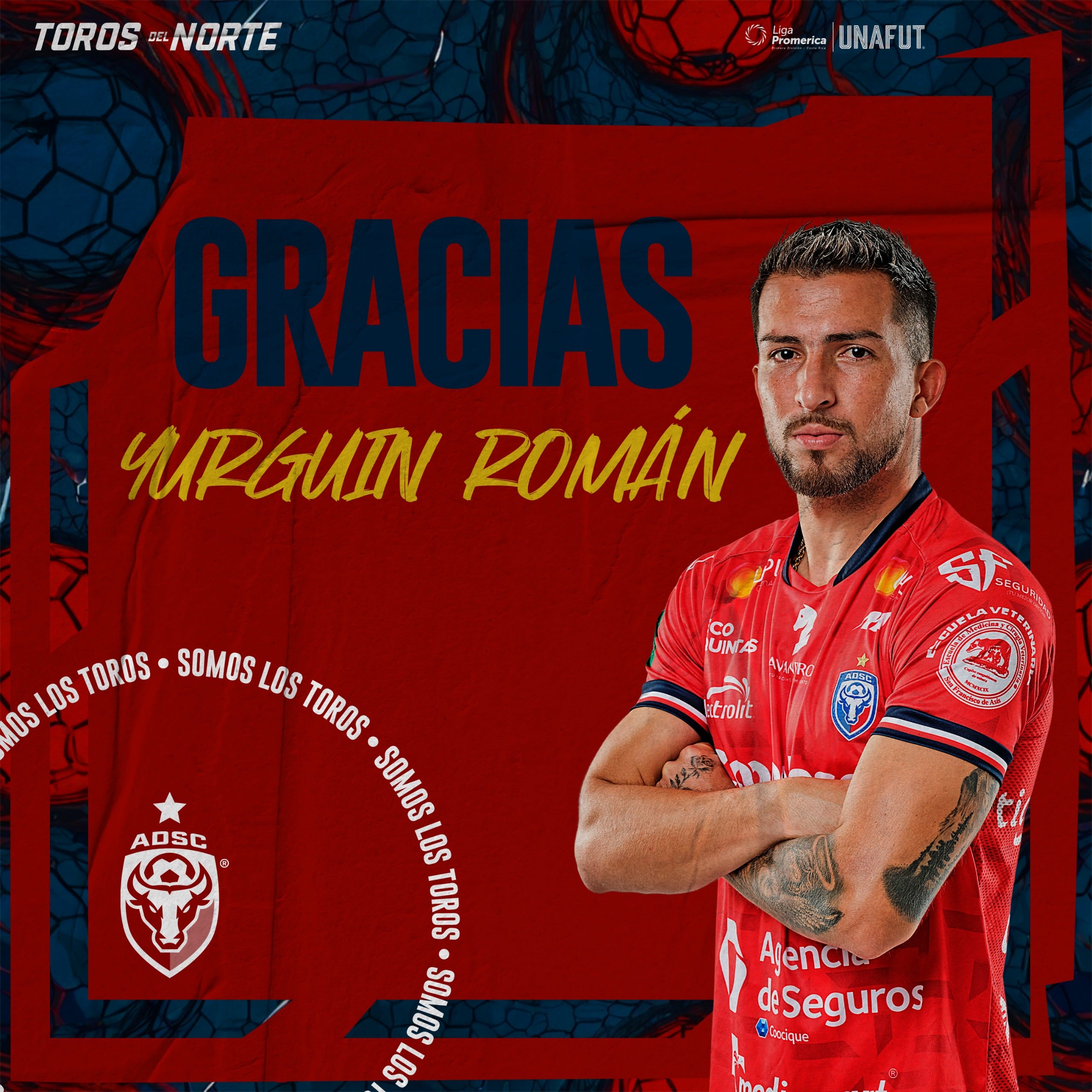 Yurguín Román no seguirá en San Carlos. Prensa SC.